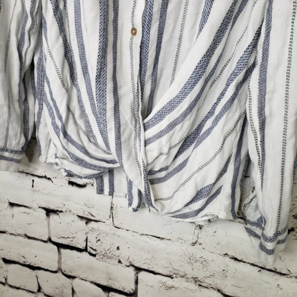 Vintage American Blues Roadtrip Striped Mackenzie Blouse Sz. Large White… - Picture 4 of 10